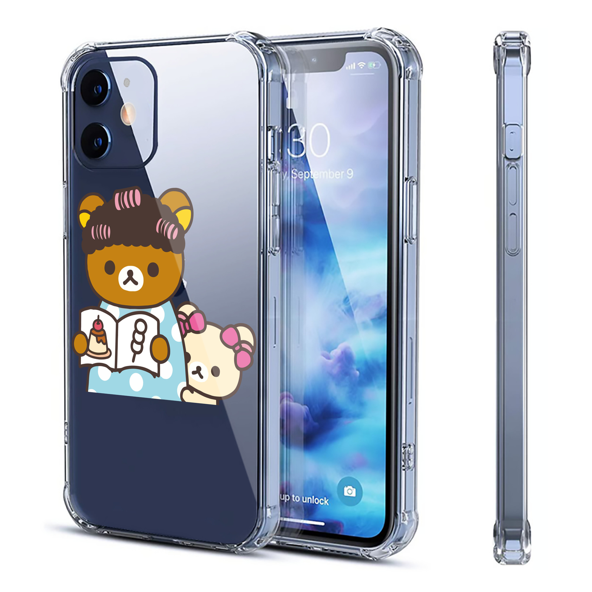 （画像用） リラックマ リラックマ キイロイトリ Rilakkuma Korilakkuma Kiiroitori 【iPhone 12シリーズ対応】透明スマホケース（クリアソフトケース）